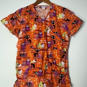 Halloween Themed Scrub Top